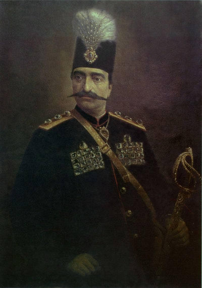 Portrait of Naser al-Din Shah Qajar in dining room