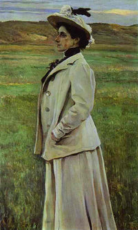 Portrait of Natalia Yashvil by Mikhail Nesterov — hand-painted portrait oil painting reproduction on canvas