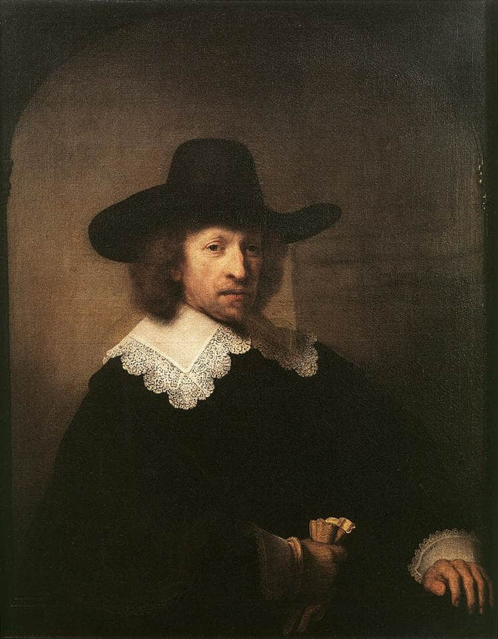 Portrait of Nicolas van Bambeeck by Rembrandt — hand-painted portrait oil painting reproduction on canvas