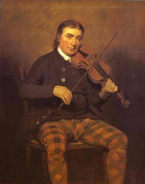 Portrait of Niel Gow by Henry Raeburn — hand-painted portrait oil painting reproduction on canvas