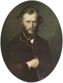 Portrait of Nikolai Lanin by Vasily Perov — male oil painting wall art, Realism