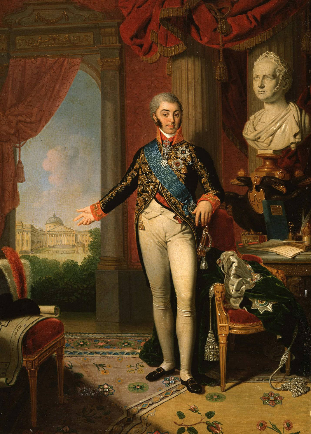 Portrait of Nikolai Sheremetev by Vladimir Borovikovsky — hand-painted cultural oil painting reproduction on canvas