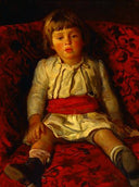 Portrait of Nikolay Ge, the Artist's Grandson by Nikolai Ge — children oil painting wall art, Realism
