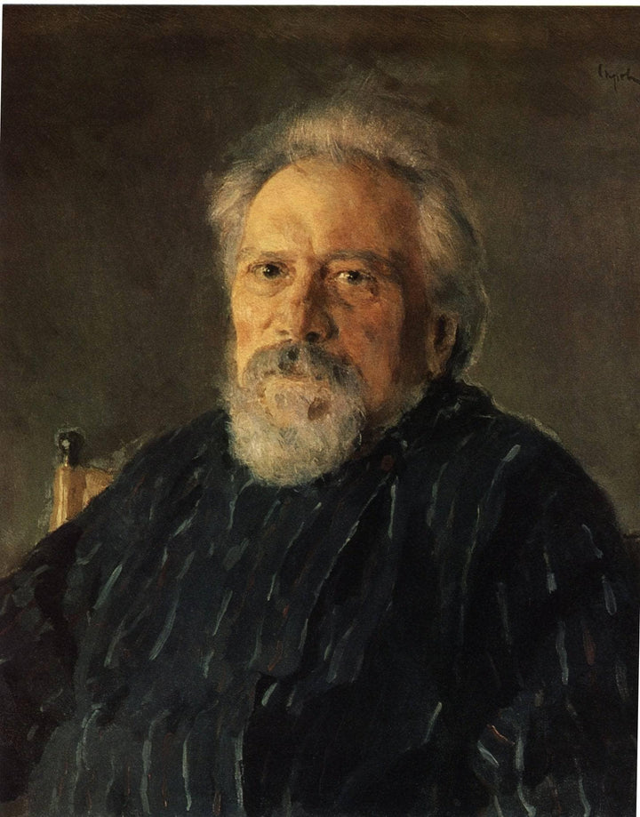 Portrait of Nikolay Leskov by Valentin Serov — hand-painted portrait oil painting reproduction on canvas