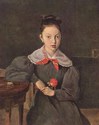 Portrait of Octavie Sennegon by Camille Corot — hand-painted portrait oil painting reproduction on canvas