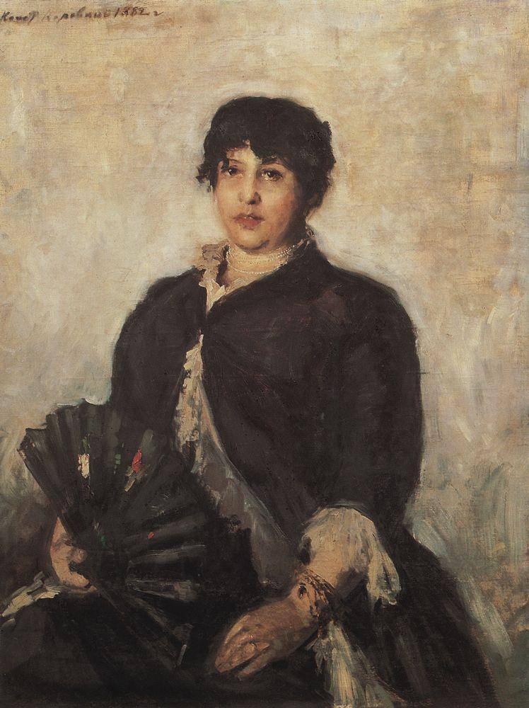 Portrait of Olga Alyabyeva - Konstantin Korovin