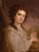 Portrait of Olga Filippova Kuzminichna by Vladimir Borovikovsky — male oil painting wall art, Rococo