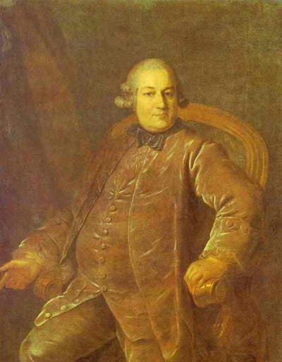 Portrait of P.I.Vyrubov by Fyodor Rokotov — oil painting reproduction