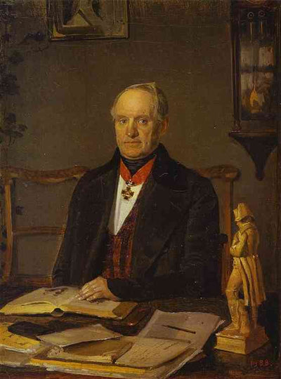 Portrait of P. V. Zhdanovich in home office