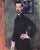 Portrait of Paul Alexander on green background in apartment