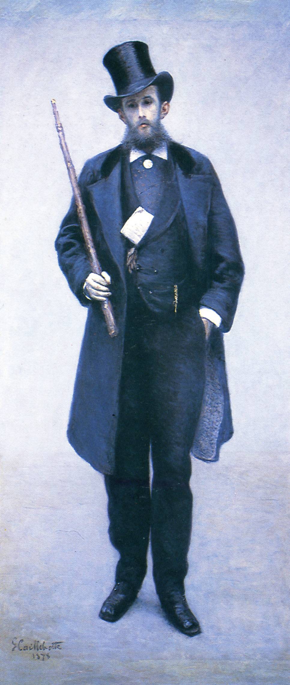 Portrait of Paul Hugot by Gustave Caillebotte, hand-painted portrait oil painting reproduction on canvas