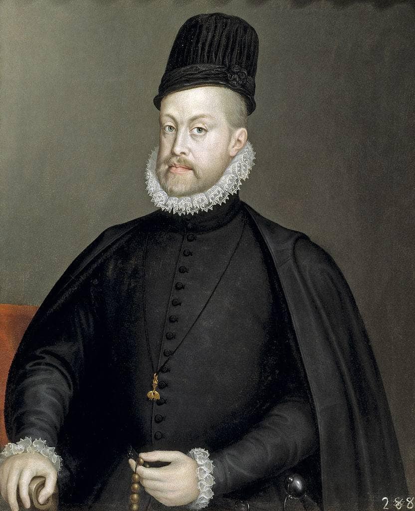 Portrait of Philipp II of Spain by Sofonisba Anguissola — hand-painted portrait oil painting reproduction on canvas