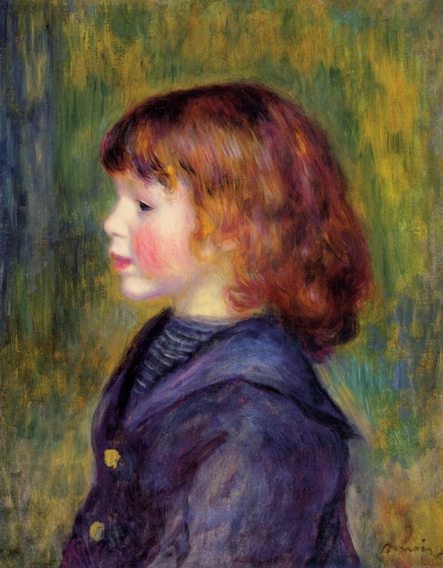 Portrait of Pierre Renoir in a Sailor Suit by Pierre-Auguste Renoir — hand-painted portrait oil painting reproduction on canvas