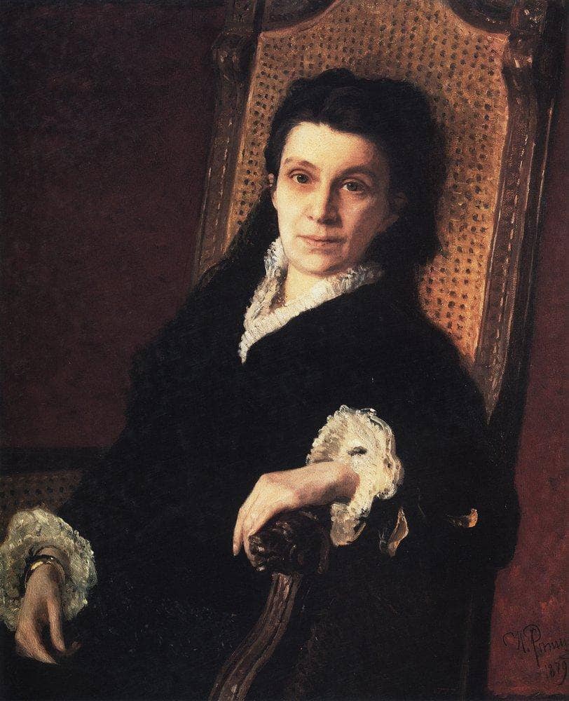 Portrait of Polixena Stasova by Ilya Repin — hand-painted portrait oil painting reproduction on canvas