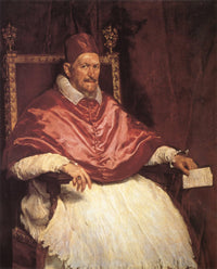 Portrait of Pope Innocent X by Diego Velazquez — hand-painted pop oil painting reproduction on canvas