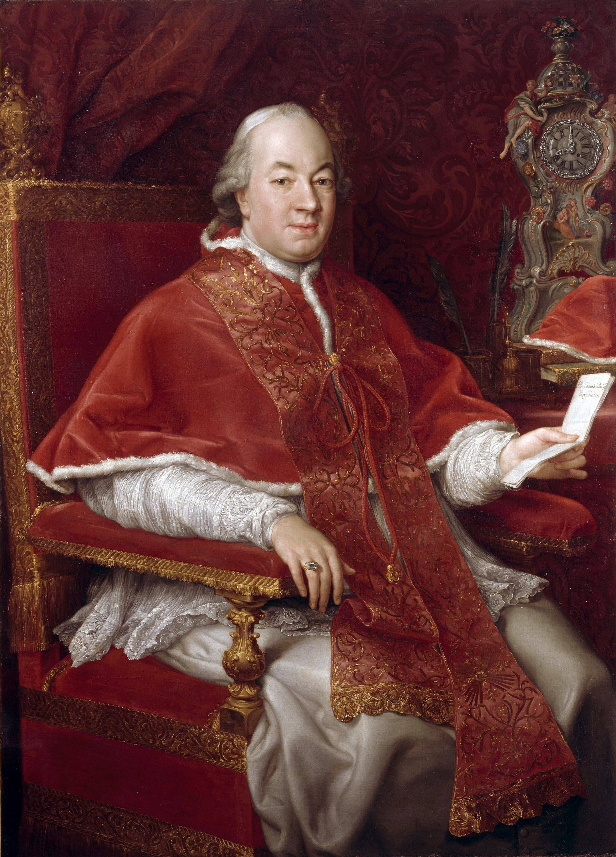 Portrait of Pope Pius VI, Giovanni Angelo Braschi - Pompeo Batoni