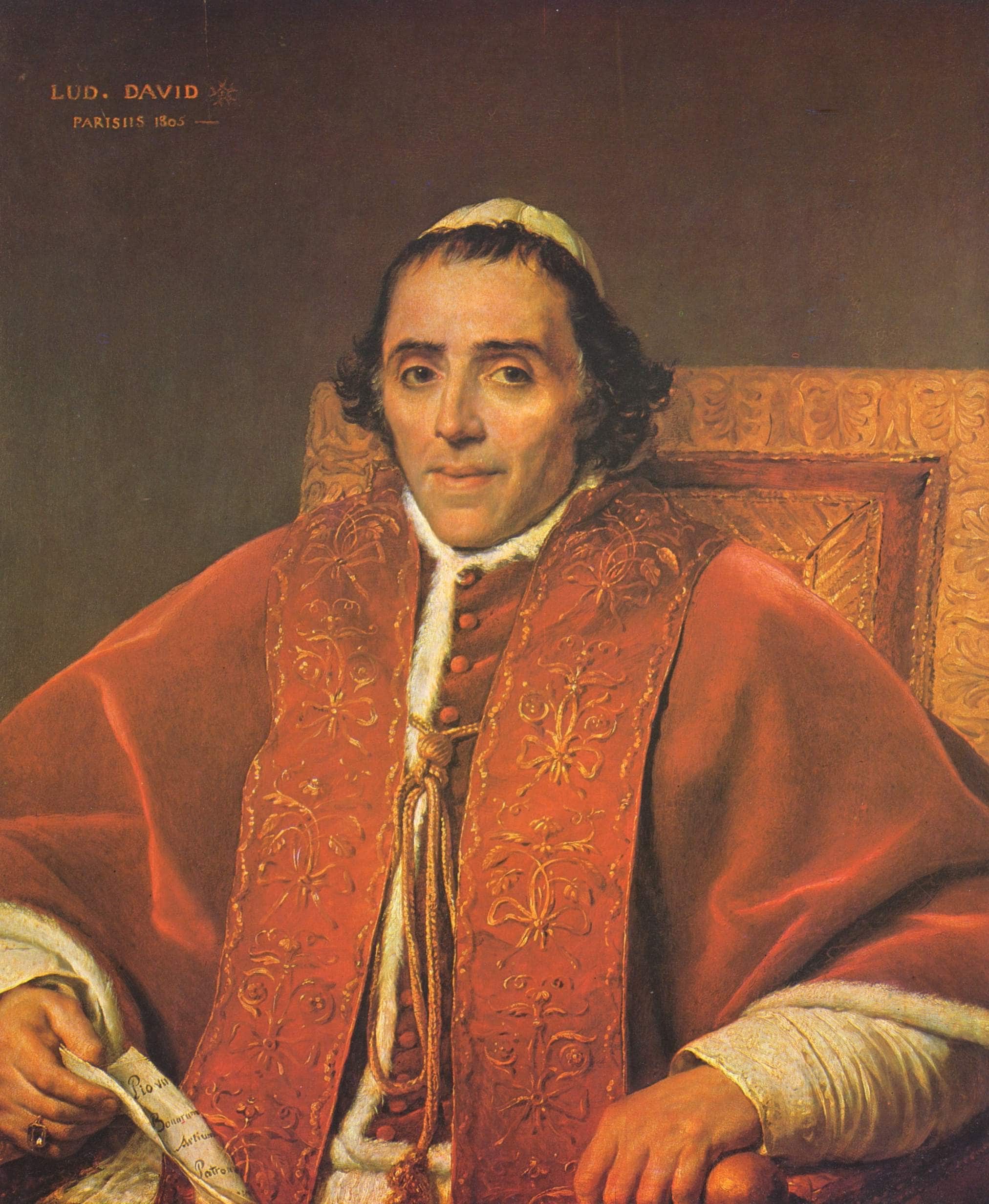 Portrait of Pope Pius VII - Jacques-Louis David