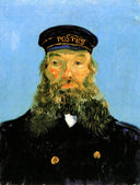 Portrait of Postman Roulin by Vincent van Gogh — male oil painting wall art, Post Impressionism