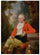 PORTRAIT OF PRINCE ALEXEI GOLITSYN WITH HIS DOG, SEATED IN A WOODED LANDSCAPE in modern living room