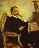 Portrait of Prince Vladimir Mikhailovich Golitsyn by Valentin Serov — male oil painting wall art, Realism