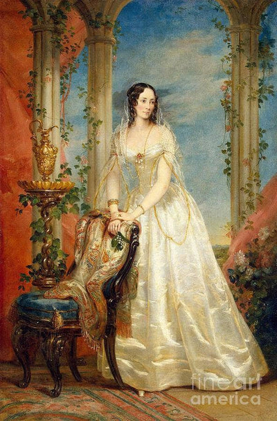 Portrait of Princess Zinaida Yusupova in entryway