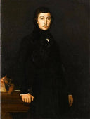 Portrait of Prosper Marilhat by Theodore Chasseriau — hand-painted portrait oil painting reproduction on canvas