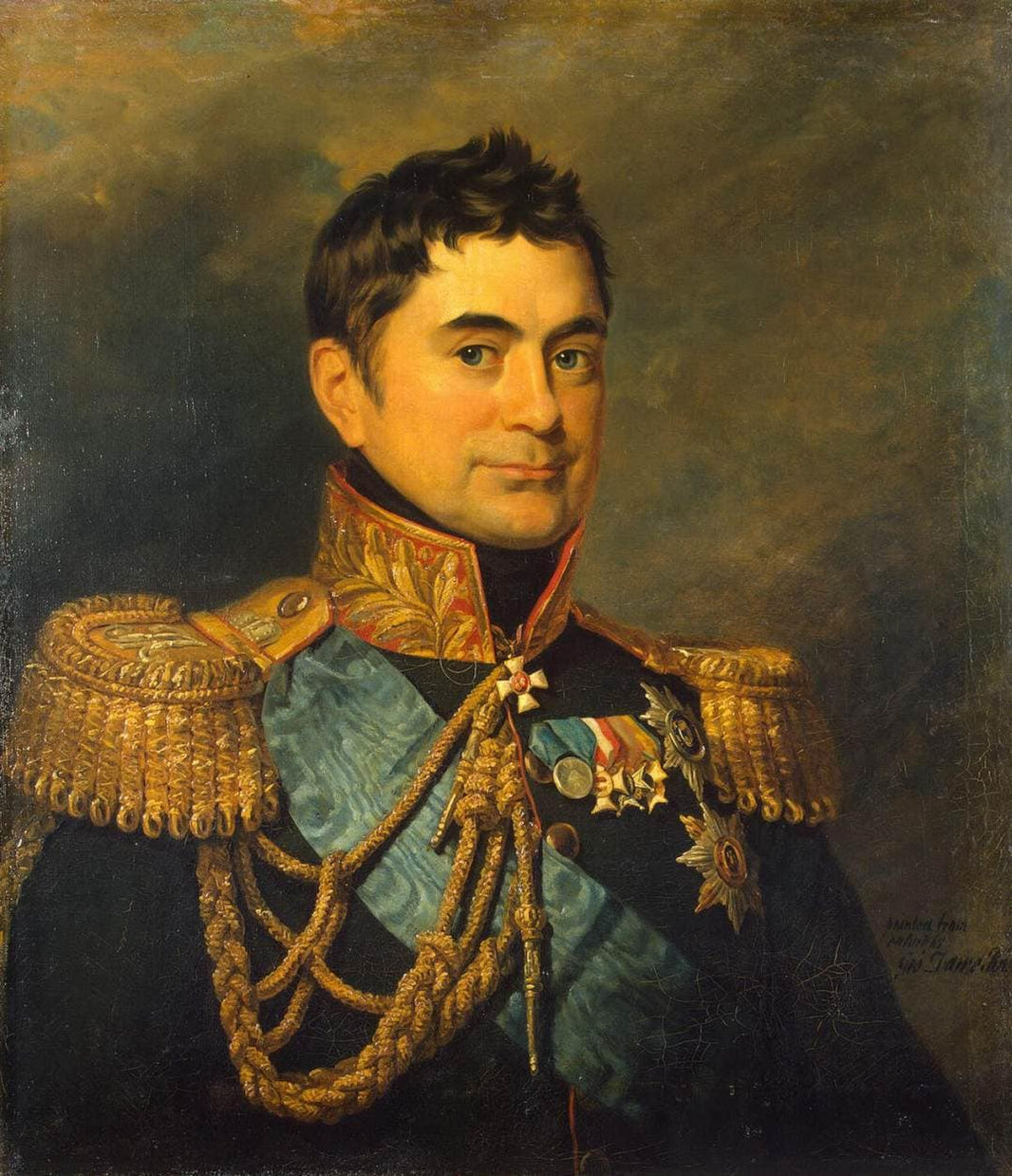 Portrait of Pyotr M. Volkonsky by George Dawe — hand-painted portrait oil painting reproduction on canvas