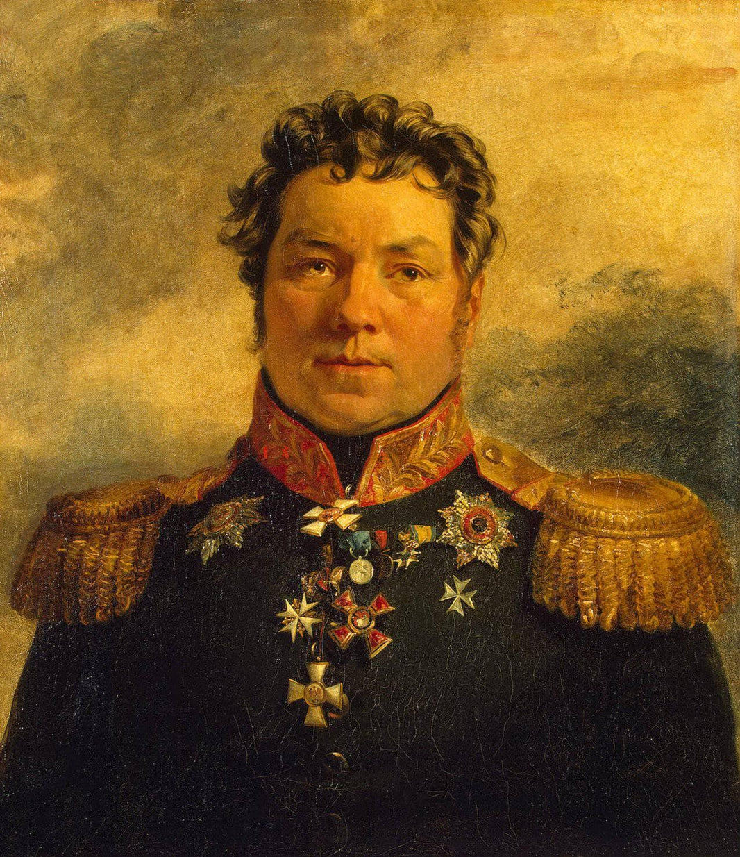 Portrait of Pyotr Ya. Kornilov by George Dawe — hand-painted portrait oil painting reproduction on canvas