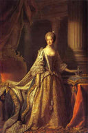 Portrait of Queen Charlotte by Allan Ramsay — male oil painting wall art, Rococo
