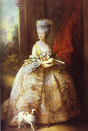 Portrait of Queen Charlotte by Thomas Gainsborough — male oil painting wall art, Rococo