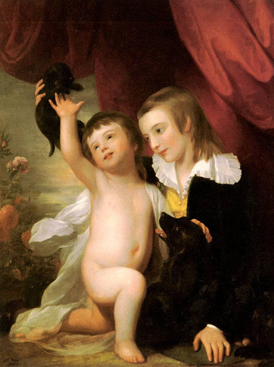Portrait Of Raphael West And Benjamin West Jr. in hallway