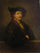 Portrait of Rembrandt in hallway