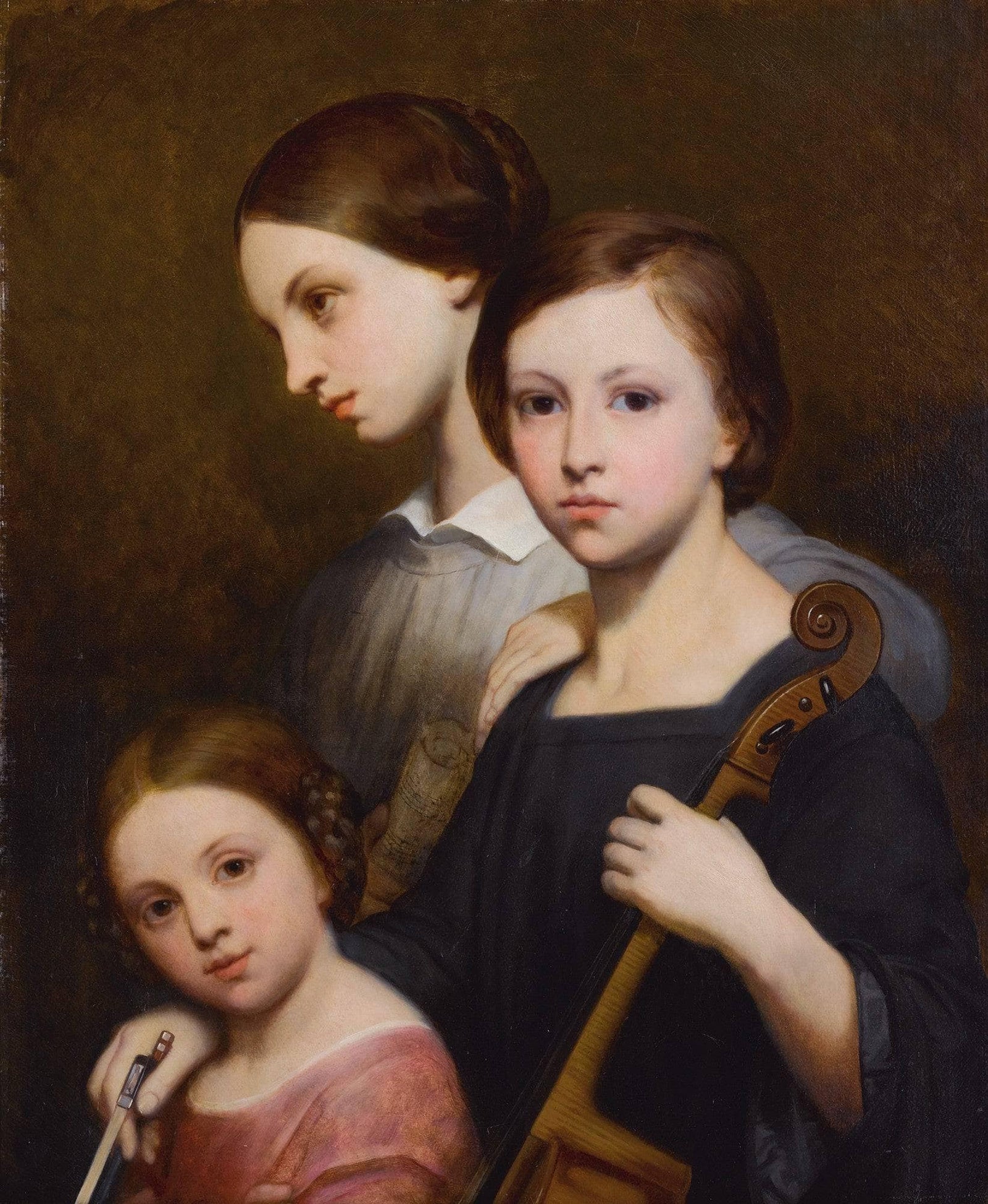 Portrait of René, Cécile and Louise Franchomme
