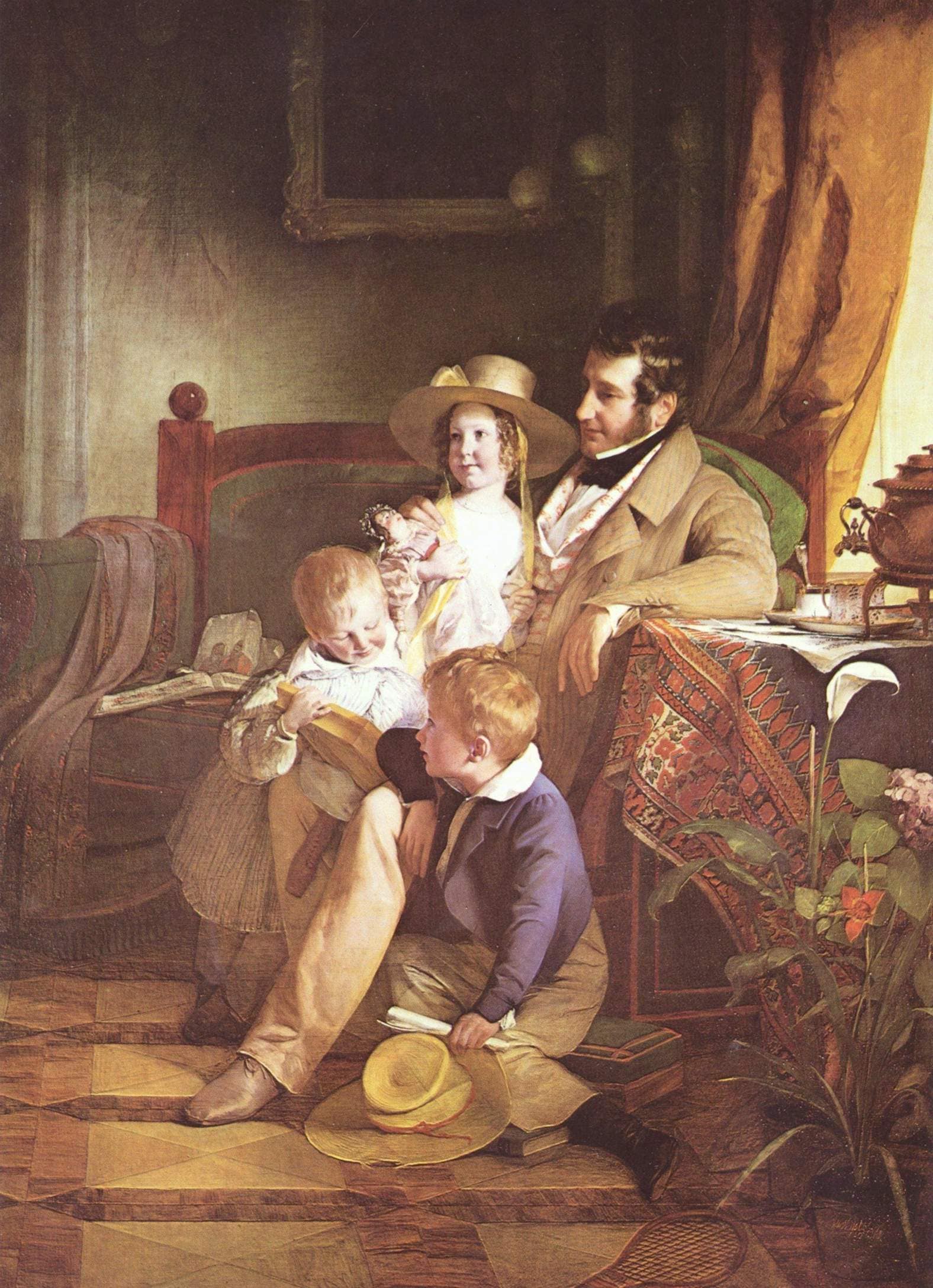 Portrait of Rudolf von Arthaber and his children