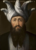 Portrait of Saladin by Cristofano dell'Altissimo — male oil painting wall art, Early Renaissance