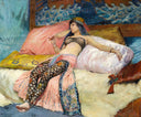 Portrait of Sarah Bernhardt by Georges Rochegrosse — female oil painting wall art, Orientalism