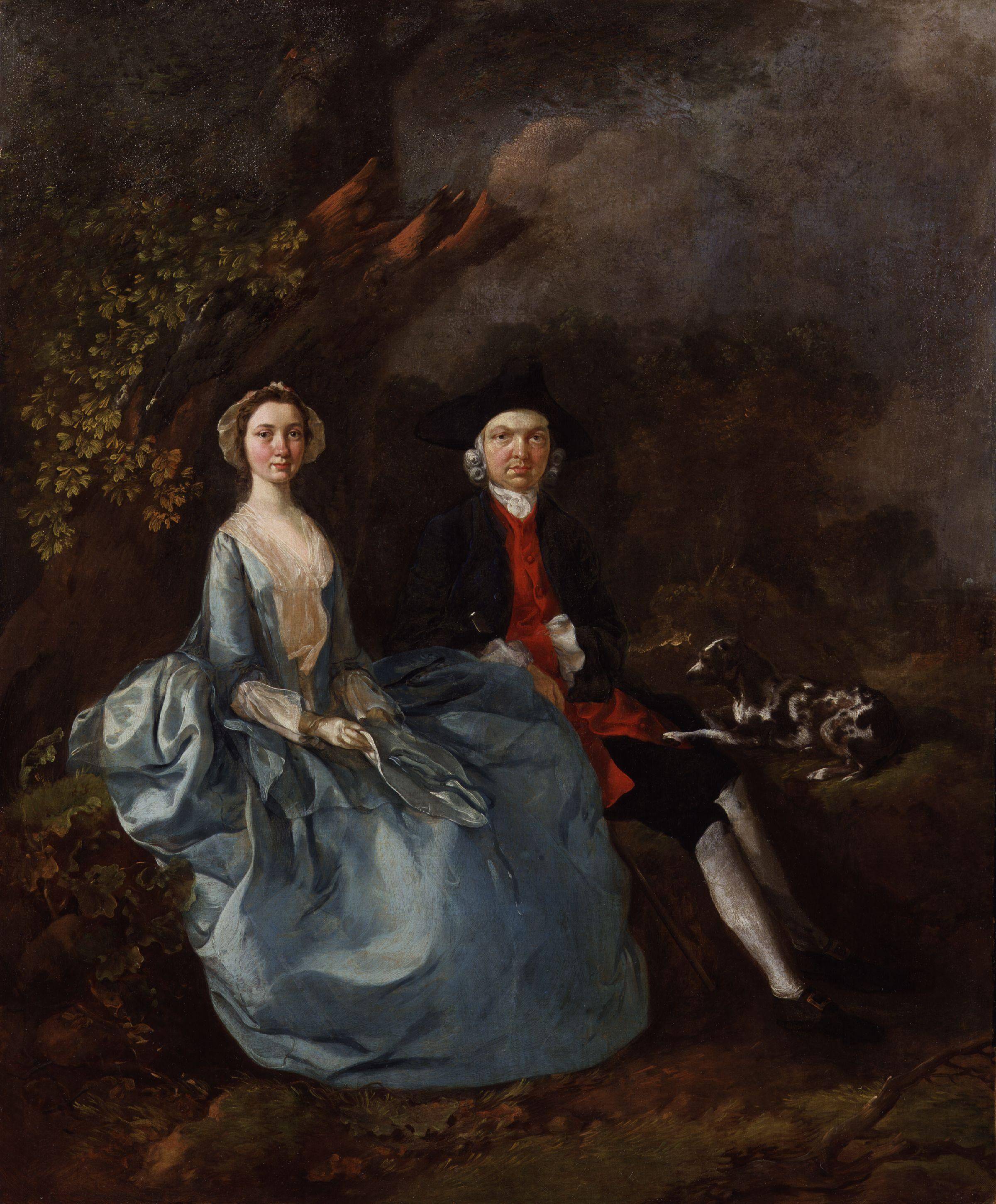 Portrait of Sarah Kirby (née Bull) and John Joshua Kirby - Thomas Gainsborough