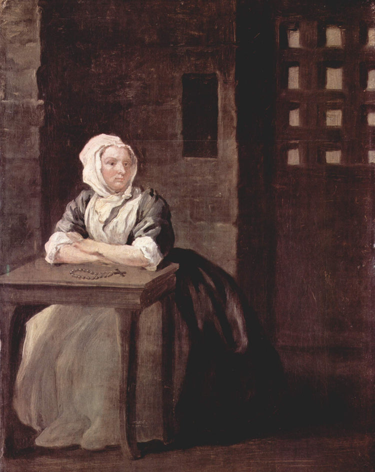 Portrait of Sarah Macholm in Prison - William Hogarth