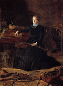 Portrait of Sarah Sagehorn Frishmuth by Thomas Eakins — male oil painting wall art, Realism