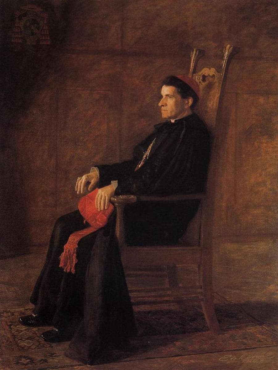 Portrait of Sebastiano Cardinal Martinelli by Thomas Eakins — hand-painted portrait oil painting reproduction on canvas