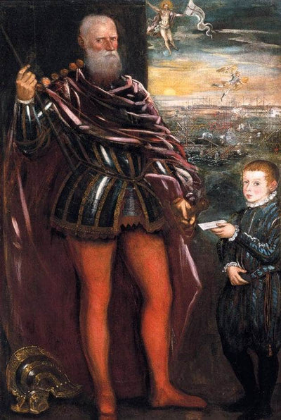 Portrait of Sebastiano Venier with a Page in kitchen