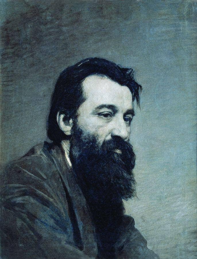 Portrait of Sergey Nikolaevich Amosov by Mykola Yaroshenko — hand-painted portrait oil painting reproduction on canvas