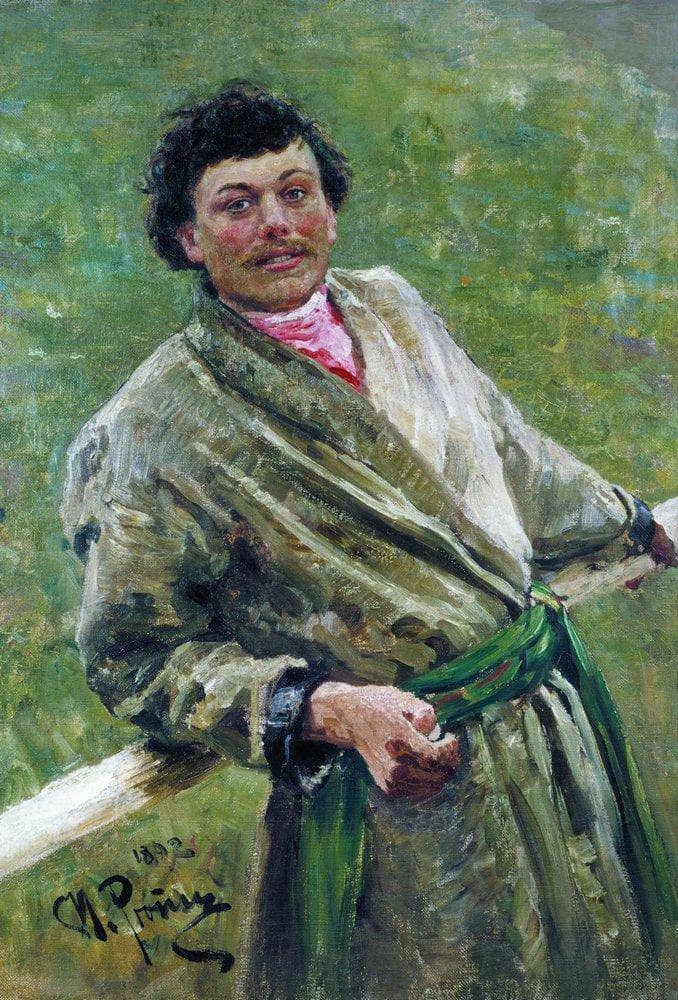 Portrait of Sidor Shavrov by Ilya Repin — hand-painted portrait oil painting reproduction on canvas