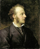 Portrait of Sir John Everett Millais by George Frederick Watts — male oil painting wall art, Romanticism