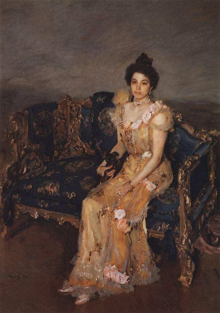 Portrait of Sofia Mikhailovna Botkina by Valentin Serov — hand-painted portrait oil painting reproduction on canvas