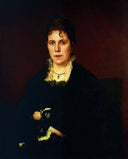 Portrait of Sofia Nikolaevna Kramskoy, the artist's wife by Ivan Kramskoy — hand-painted portrait oil painting reproduction on canvas