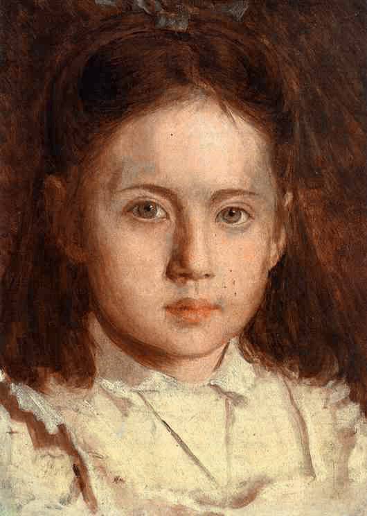Portrait of Sonya Kramskaya, the Artist`s Daughter by Ivan Kramskoy, hand-painted portrait oil painting reproduction on canvas
