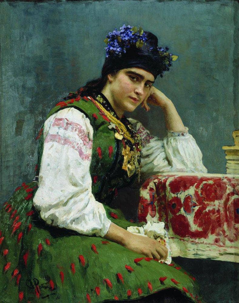 Portrait of Sophia Dragomirova by Ilya Repin — hand-painted portrait oil painting reproduction on canvas