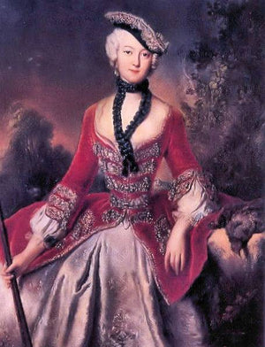 Portrait of Sophie Marie Gräfin Voss - Antoine Pesne