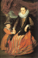 Portrait of Susanna Fourment and Her Daughter by Anthony van Dyck — group oil painting wall art, Baroque